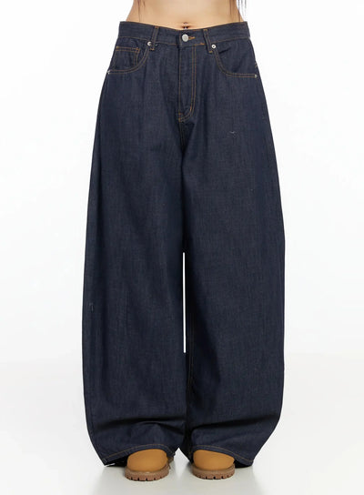 rory-wide-leg-jeans-ia523 / Dark blue