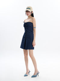 denim-tube-dress-if413 / Dark blue