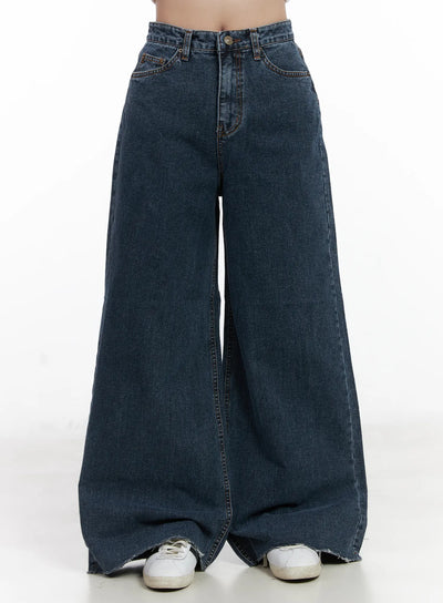 louisa-ultra-wide-flared-jeans-cn527 / Dark blue