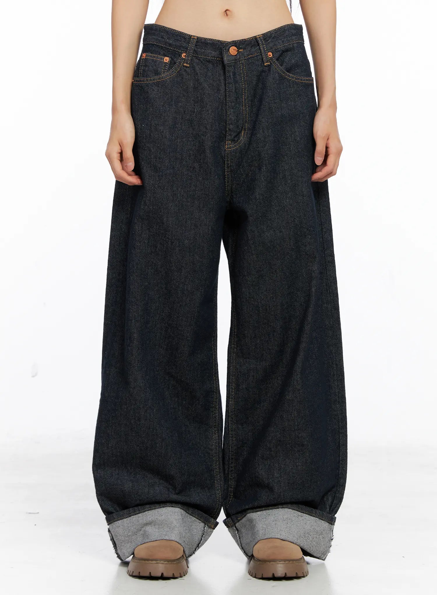 oakley-cuffed-wide-leg-jeans-cs511 / Dark blue