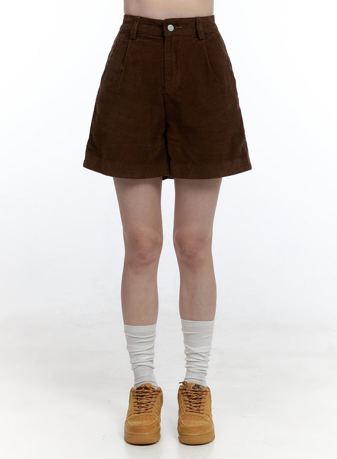 corduroy-chic-shorts-oo429 / Dark brown