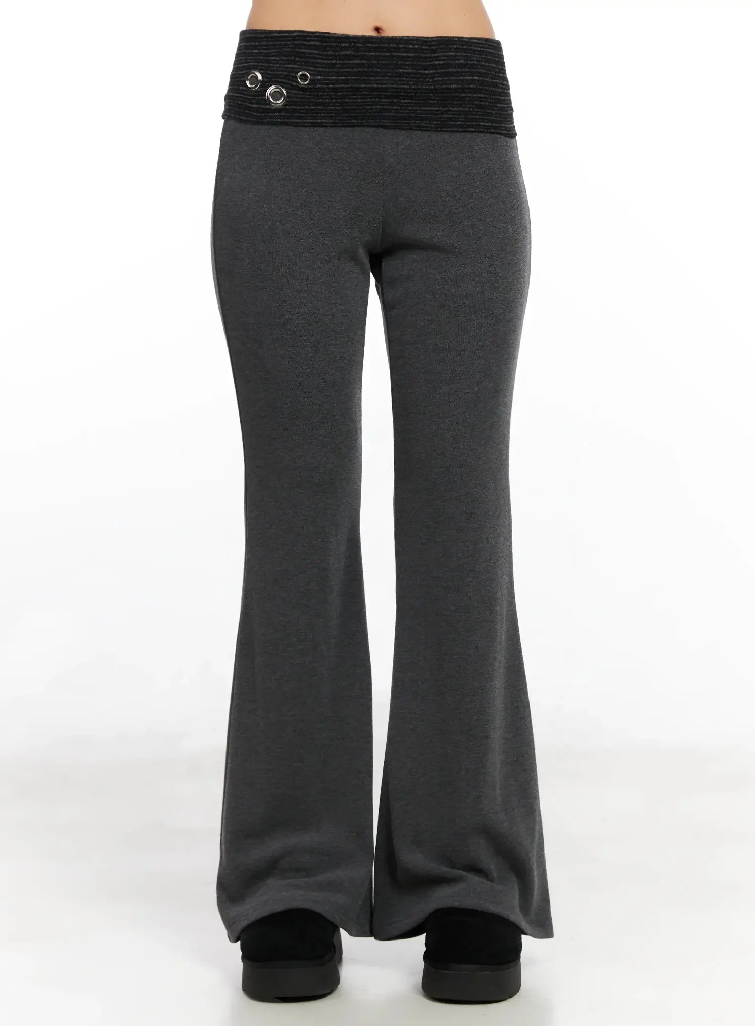 fleece-bootcut-sweatpants-in528 / Dark gray