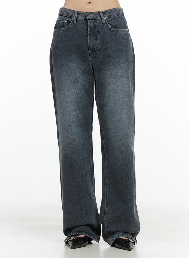 macy-washed-denim-jeans-oo401 / Dark gray