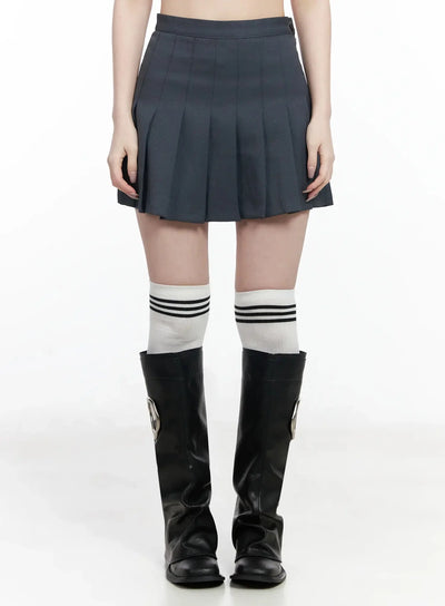school-girl-mini-skirt-ij528 / Dark gray
