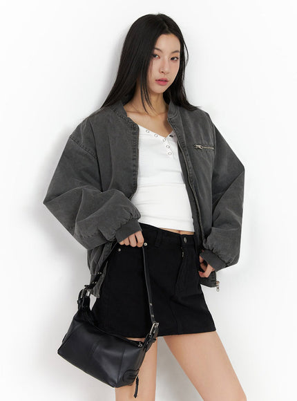 urban-oversized-bomber-jacket-id431 / Dark gray