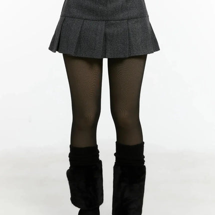 cozy-pleated-mini-skirt-id525 / Dark gray