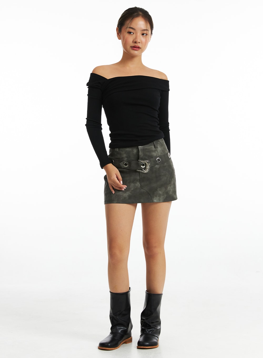 Zara black suede outlet mini skirt