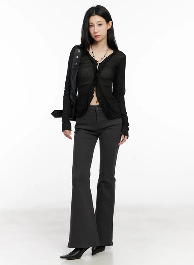 addie-chic-flared-jeans-cg522 / Dark gray