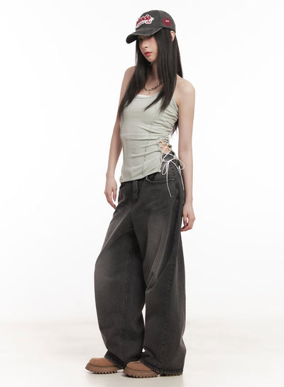 dianna-baggy-jeans-cm518 / Dark gray