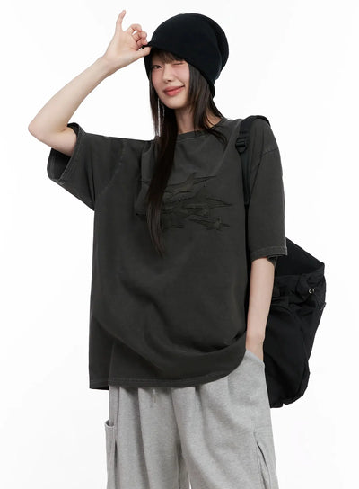 charcoal-graphic-t-shirt-il531 / Dark gray