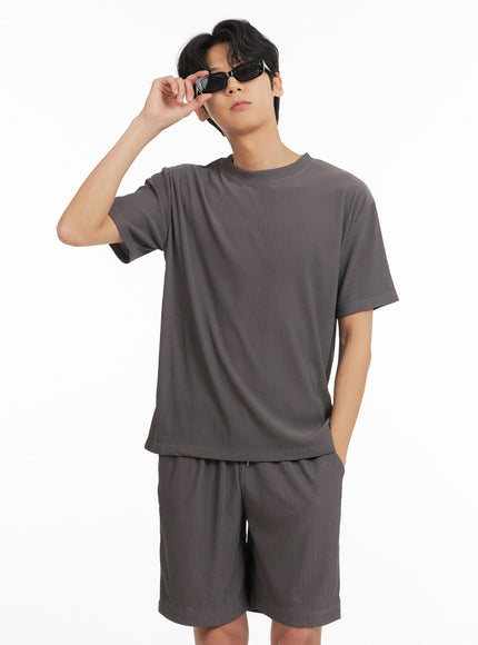 mens-everyday-round-neck-t-shirt-ia401 / Dark gray