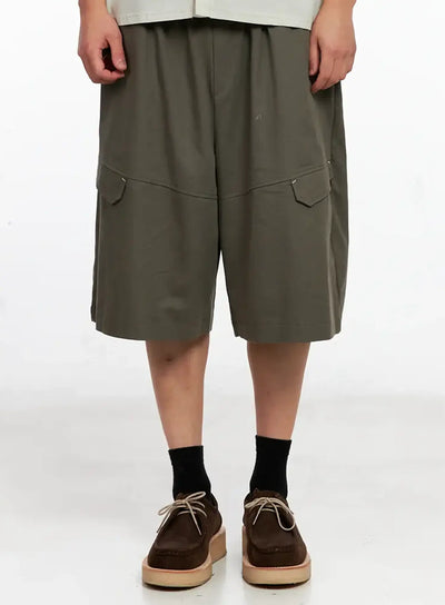mens-bermuda-cargo-shorts-ig511 / Dark green