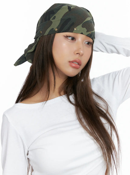 Studded Camo Bandana CS505