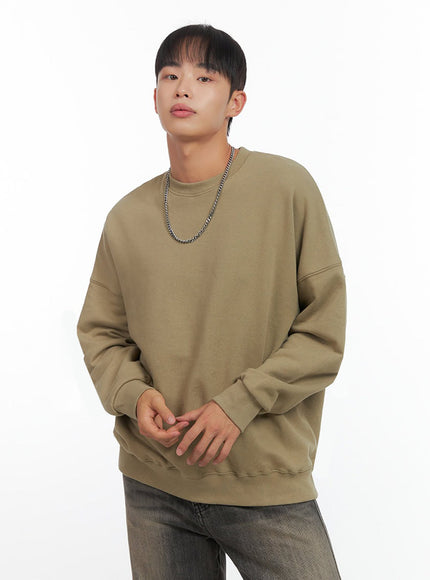 mens-loose-fit-sweatshirt-io420 / Dark green
