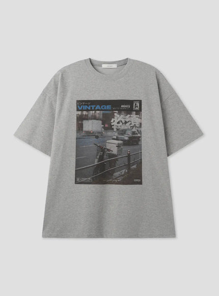 vintage-scenic-street-graphic-t-shirt-il516 / Gray