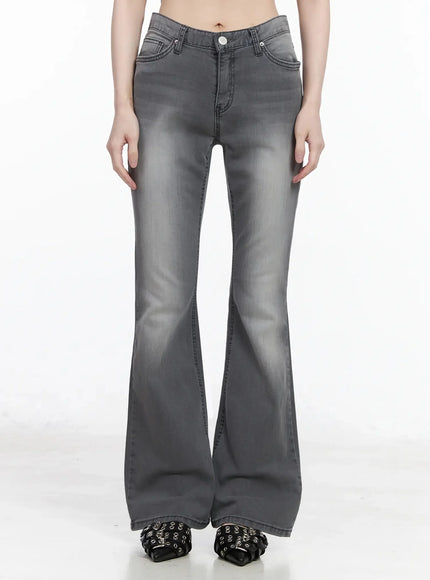 aiana-slim-fit-bootcut-jeans-iy511 / Gray