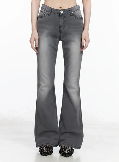aiana-slim-fit-bootcut-jeans-iy511 / Gray