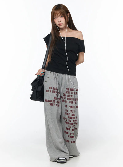 casual-printed-wide-leg-sweatpants-cy529 / Gray