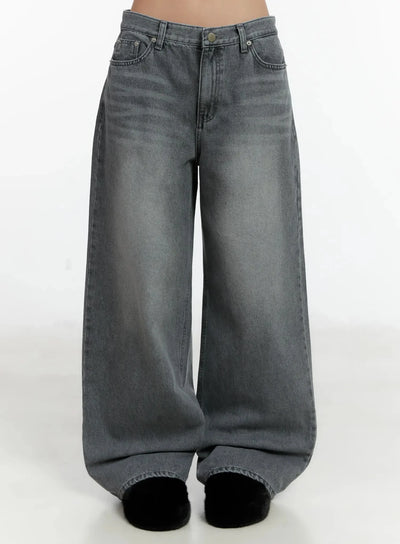 meadow-vintage-wash-wide-leg-jeans-id526 / Gray