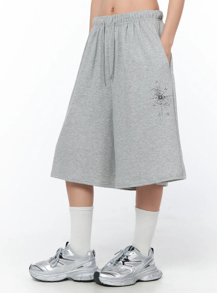studded-summer-bermuda-shorts-cy513 / Gray
