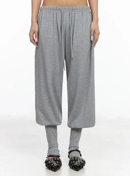 cotton-leg-warmer-sweat-shorts-iy515 / Gray
