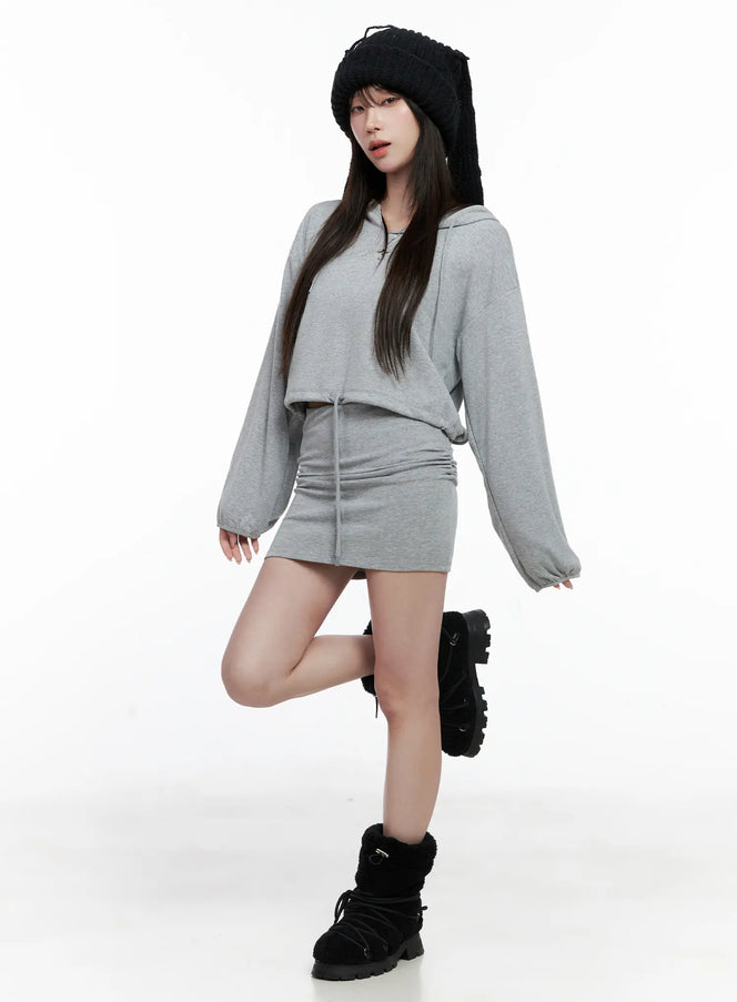 cozy-hoodie-and-skirt-co-ord-co521 / Gray