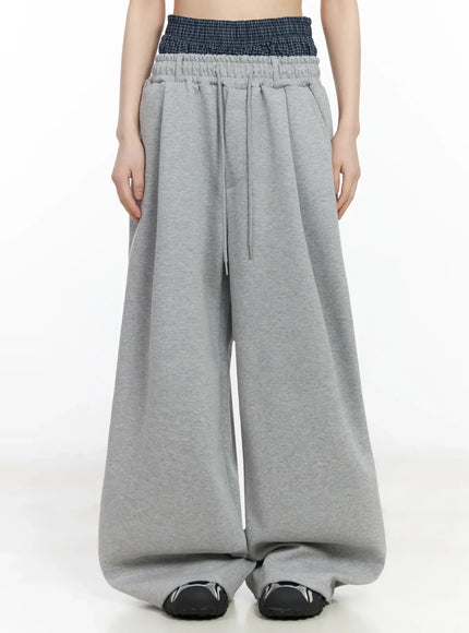 double-layer-sagging-sweatpants-im530 / Gray
