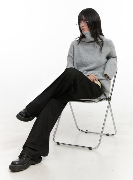 oversized-warm-turtleneck-sweater-in427 / Gray