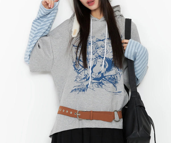 Oversized Graphic Hoodie IN507