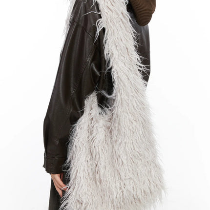 faux-fur-crossbody-bag-cd522 / Light beige