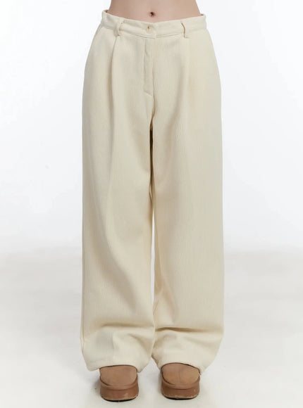 cozy-wide-leg-corduroy-pants-id526 / Light beige