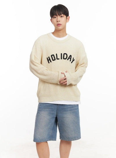 mens-holiday-knit-sweater-im528 / Light beige