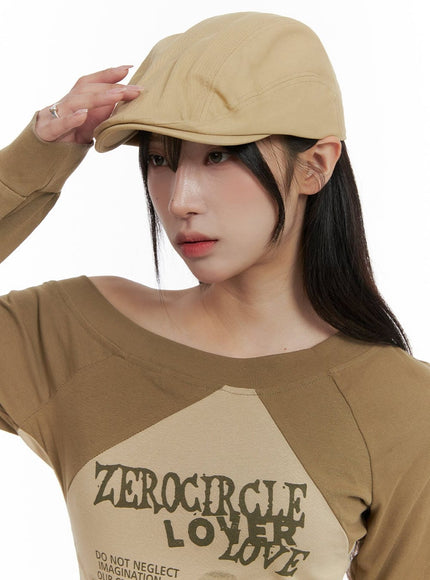 basic-flat-cap-ca430 / Light beige