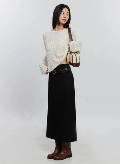 cozy-boatneck-long-sleeve-sweater-is515 / Light beige