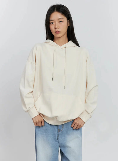 basic-oversized-hoodie-is516 / Light beige