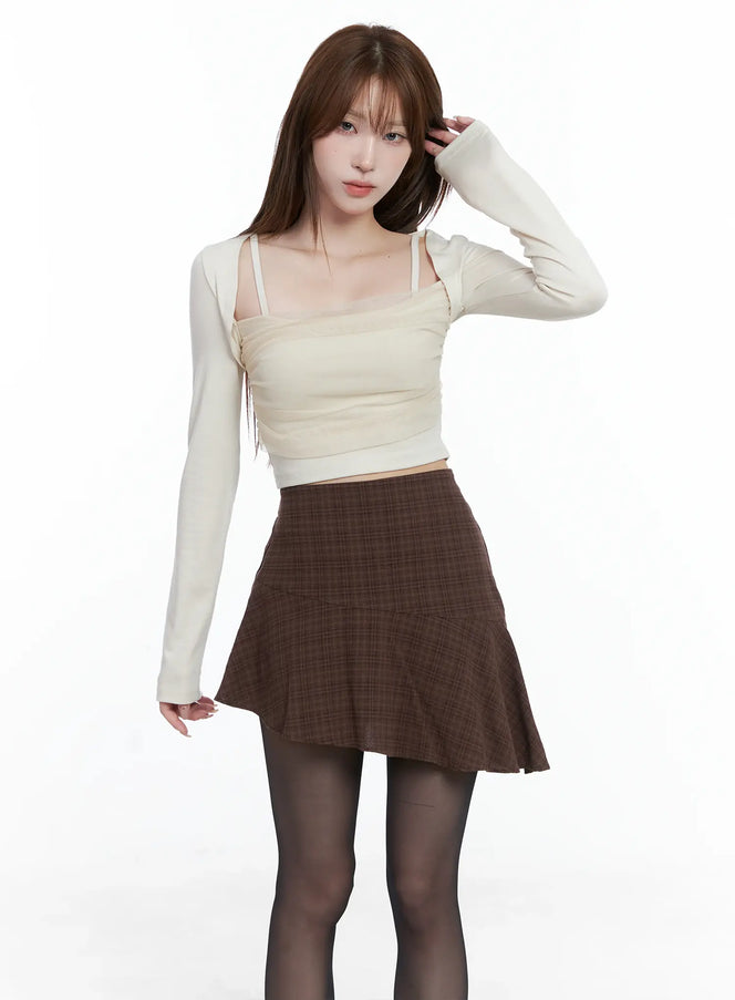 chic-bolero-with-cami-set-cs501 / Light beige