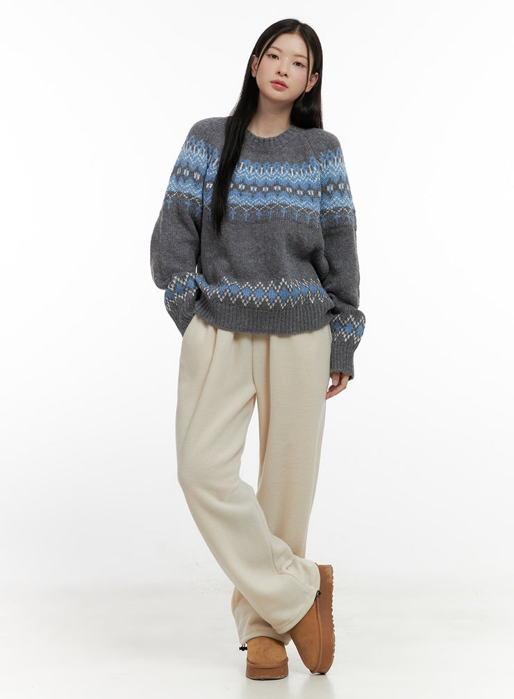 cozy-wide-fit-sweatpants-on408 / Light beige