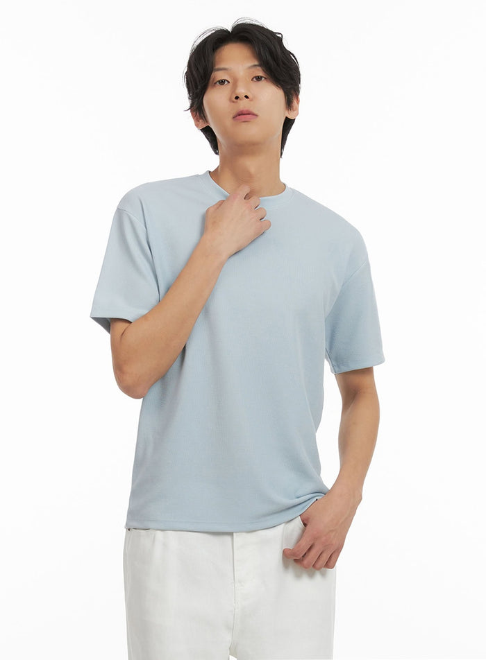 mens-basic-t-shirt-light-blue-iy410 / Light blue