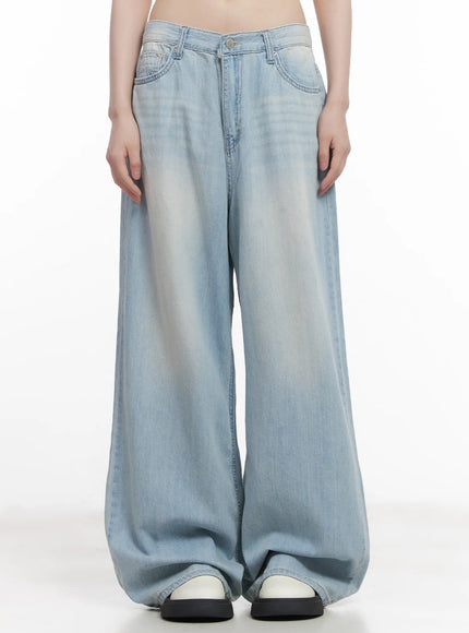 garam-washed-wide-leg-jeans-cu518 / Light blue