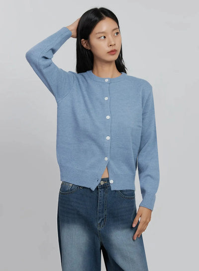 soft-button-up-cardigan-id516 / Light blue