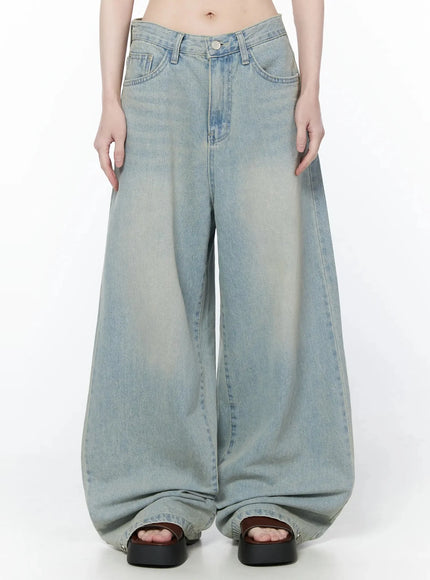 zion-light-wash-wide-leg-jeans-iy514 / Light blue