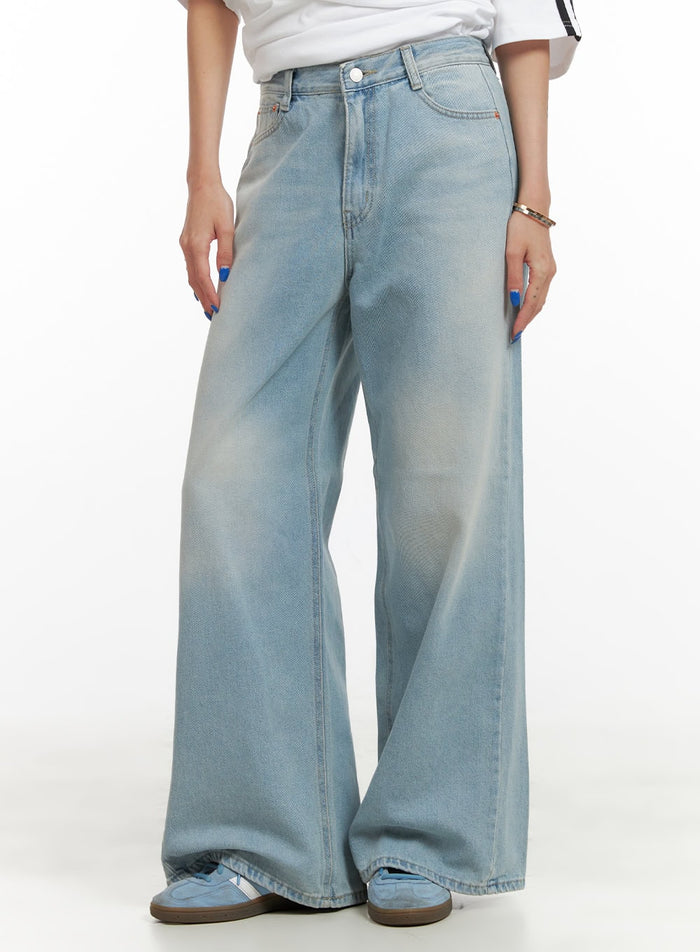 washed-baggy-jeans-cy431 / Light blue