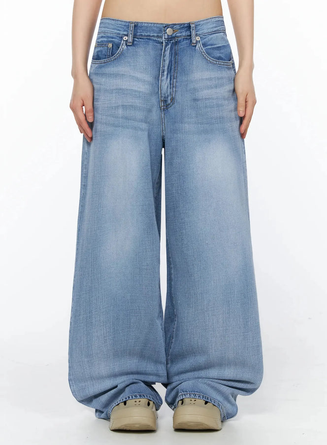 alix-wide-leg-jeans-iy525 / Light blue