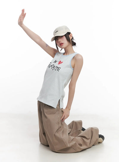 graphic-relaxed-fit-tank-top-cu518 / Light blue