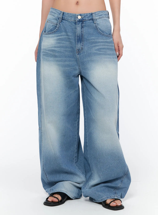 karrah-washed-relaxed-baggy-jeans-ca514 / Light blue