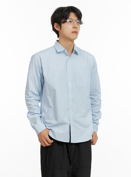 mens-classic-button-shirt-ig409 / Light blue