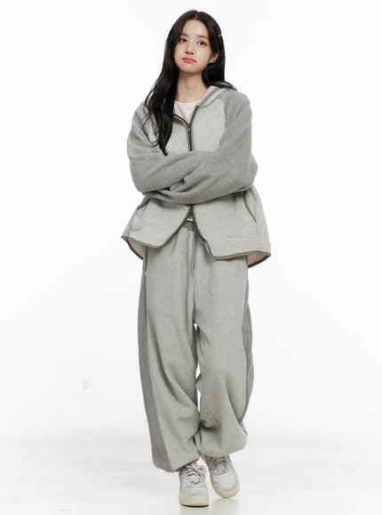 casual-two-tone-sweatpants-co522 / Light gray