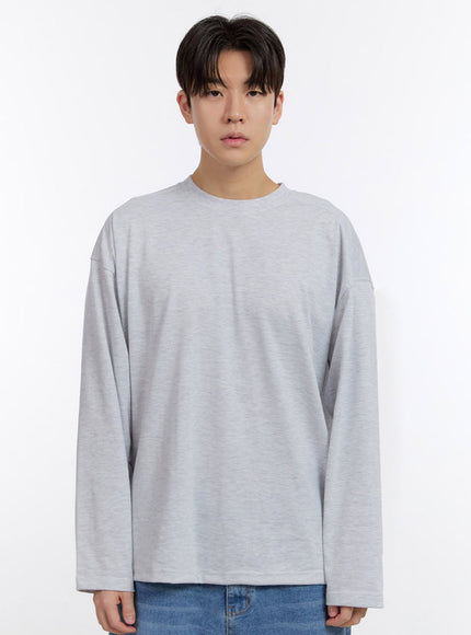 mens-essential-long-sleeve-t-shirt-im525 / Light gray