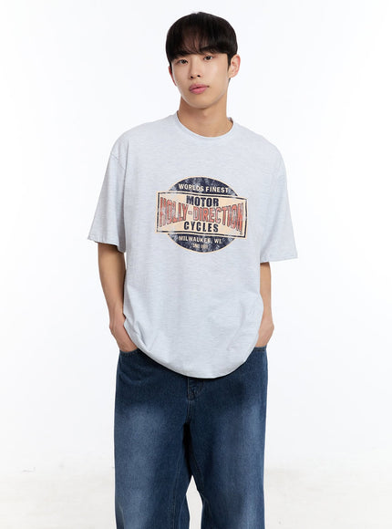 men-s-motor-graphic-t-shirt-iy530 / Light gray
