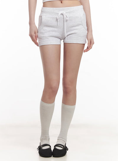 cotton-graphic-shorts-cm518 / Light gray